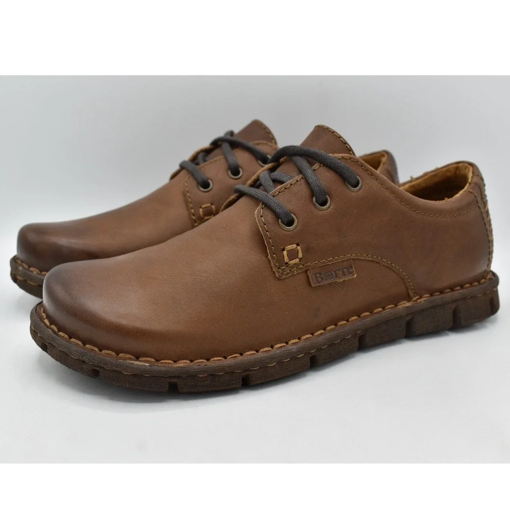 Born Mens Size 8 Soledad Brown Avana Full Grain Leather Casual Oxford Shoes
